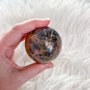 Black moonstone sphere